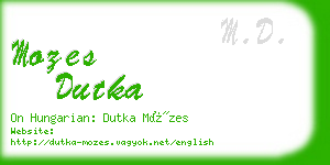 mozes dutka business card
